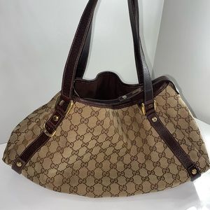 Gucci Abbey Shoulder Bag GG Canvas Medium